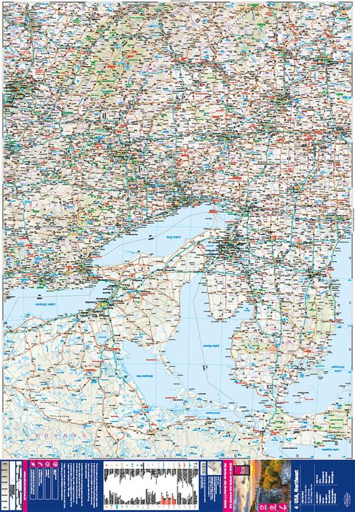 Produktbild Landkarte USA 04, Nordost (1:1.250.000) : Maine, Maryland, New York, Ohio, West Vi...