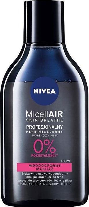 NIVEA Micellair Skin Breathe Professional Micellar Liquid - Makeup Waterproof 400Ml (Make-Up Entferner, 400 ml)