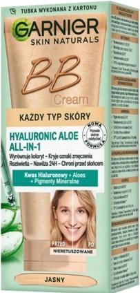 Actual product image Garnier GARNIER Hyaluronic Aloe All-In-1 BB Cream nawilżający krem BB do każdego typu skóry Jasny 50ml