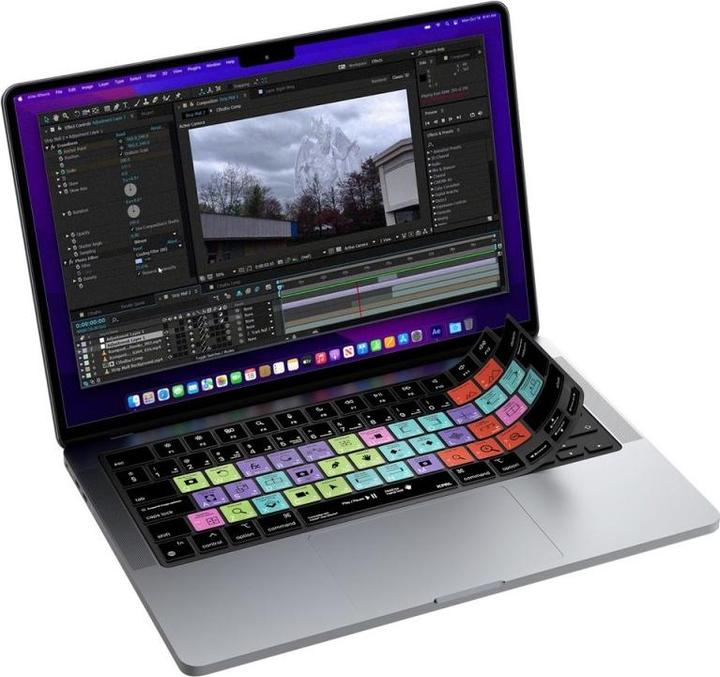 Actual product image JCPAL Verskin After Effects Shortcuts Keyboard Cover for MacBook Pro 14"/16" (M1 2021/M2 2023), MacBook Ai (DE)