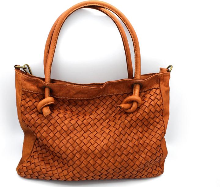 Produktbild Only-Bags.Store Ledertasche, Lederhandtasche, weich gewebte Hobo-Tasche, geflochtenes Leder