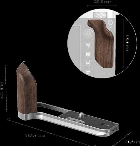Actual product image SmallRig L-Winkel mit Holzgriff für FUJIFILM GFX100RF Silber (Grip)
