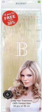 Balmain Value Pack 2/4 Natural Straight 40cm dubr gestr. 50St. Echth. Fill-In (Dunkelbraun, 40 cm)