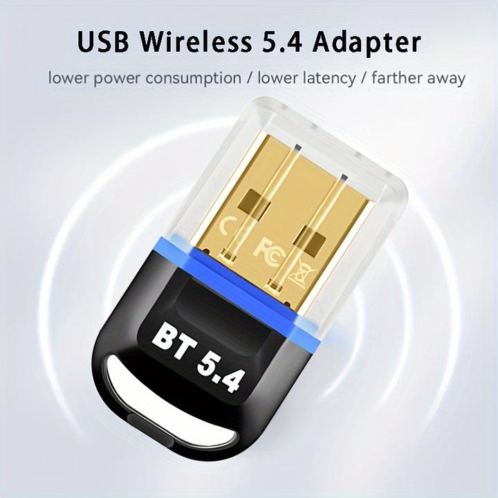 PhoneLook Bluetooth 5.4 USB Wireless Adapter für Computer (Headset, Tastatur, Maus, andere) Plug and Play