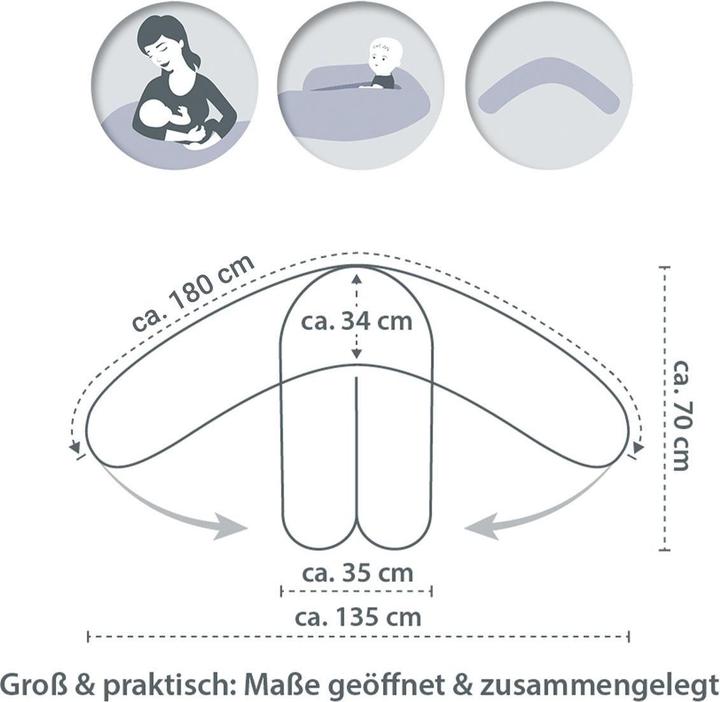 Produktbild Theraline Stillkissen Stillkissen Dodo Premium mit feiner Perlen-Füllung
