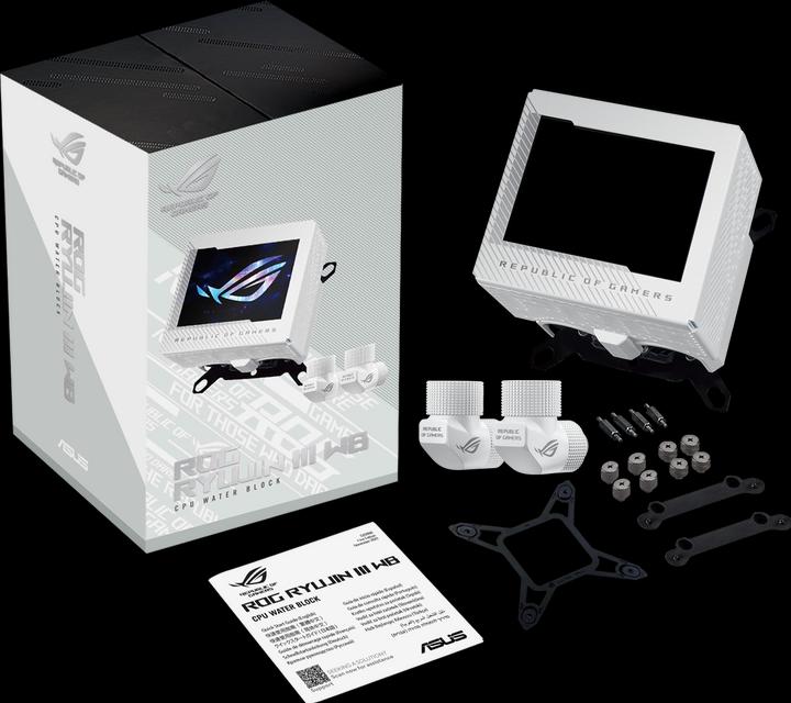 Actual product image ASUS ROG RYUJIN III WB WHT CPU Cooler