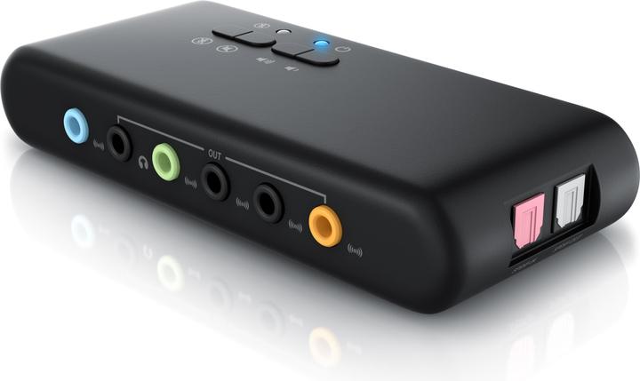 CSL Scheda audio USB 7.1 Surround, esterna, per un massimo di 8 altoparlanti, Dynamic 3D Surround (USB 2.0)