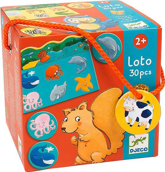 Actual product image Djeco Animals educational game (German, English, French)
