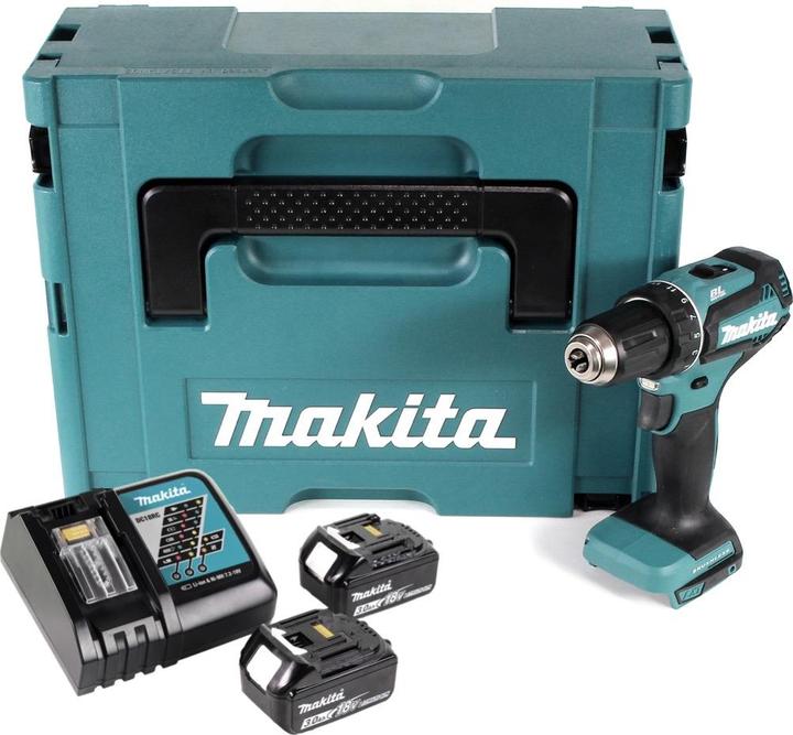 Actual product image Makita DDF485RFJ 2x 3.0 Ah 18V cordless drill screwdriver (Rechargeable battery operated)