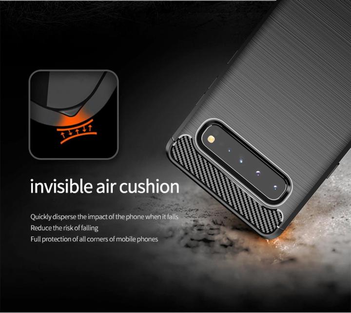 Immagine prodotto Cadorabo TPU Ultra sottile in acciaio inossidabile al carbonio Combi Cover (Samsung Galaxy S10 5G)