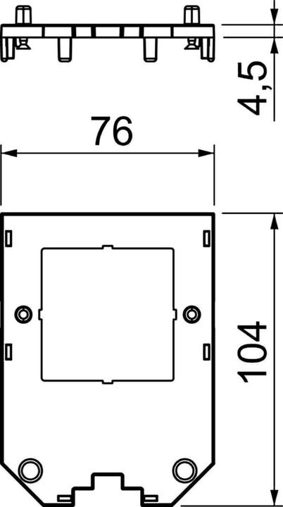 Nutritional values and ingredients OBO Bettermann Cover plate for UT34, 1 support bracket device 7408785