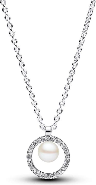 Immagine prodotto Pandora Collana con perle d'acqua dolce trattate e pavé (Argento 925, 45 cm)