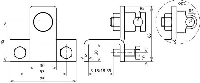 Immagine prodotto Dehn Terminale di collegamento verticale St/tZn f. 372120
