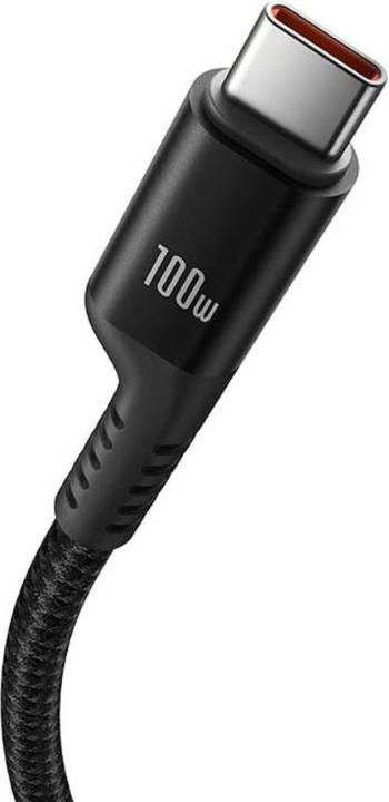 Immagine prodotto Baseus Cavo di ricarica rapida da USB-C a USB-C Fish-Eye 100W, 1m (nero) (1 m, USB 3.2 Gen 1, 100 W)