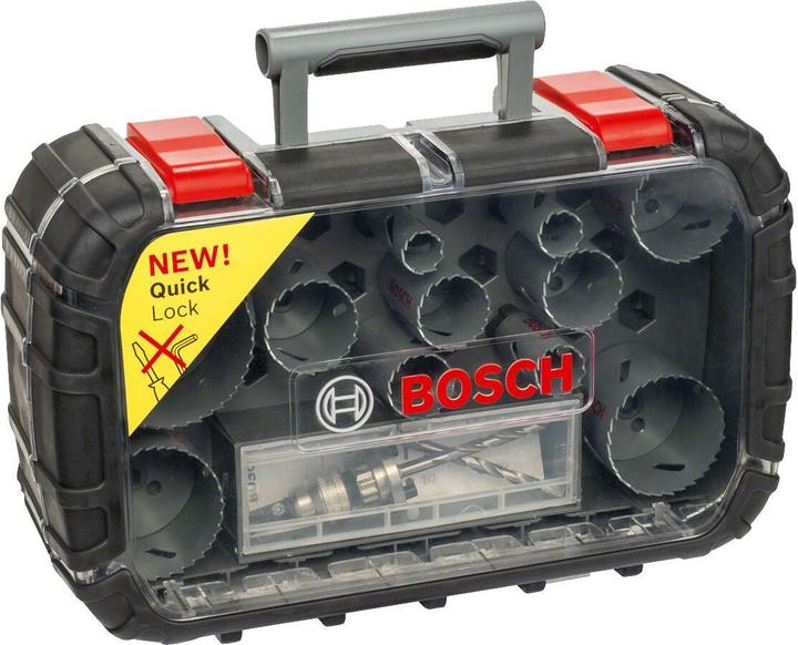 Immagine prodotto Bosch Professional Zubehör Set di seghe a tazza da 17 pezzi, HSS bimetallico, universale, 20-68/74 mm (32 mm, 51 mm, 44 mm, 22 mm, 68 mm, 35 mm, 76 mm, 40 mm, 20 mm, 60 mm, 25 mm)