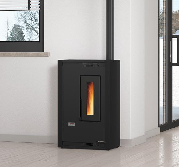 Produktbild Nordica Extraflame La Nordica Luisella Kaminofen Freie Aufstellung Pellets Schwarz