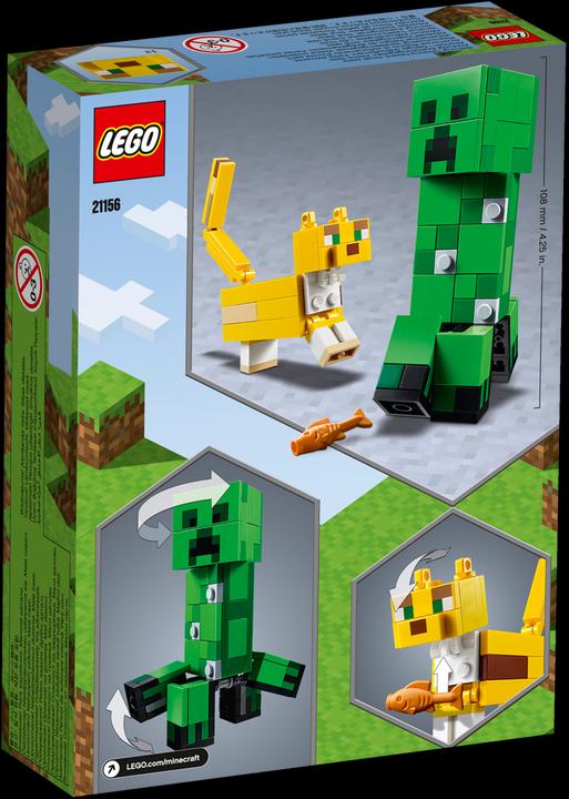 Actual product image LEGO BigFig Creeper and Ocelot (21156, LEGO Minecraft)