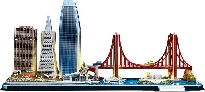 Actual product image Cubicfun 3d Puzzel City Line San Francisco LED (90 pieces)