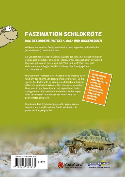 Produktbild Faszination Schildkröte - das besondere Rätsel-, Mal- und Wissensbuch
