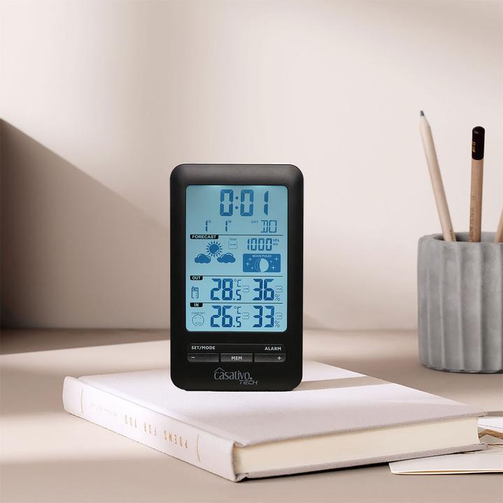 Actual product image Casativo Wireless weather station with outdoor sensor, barometer & weather trend