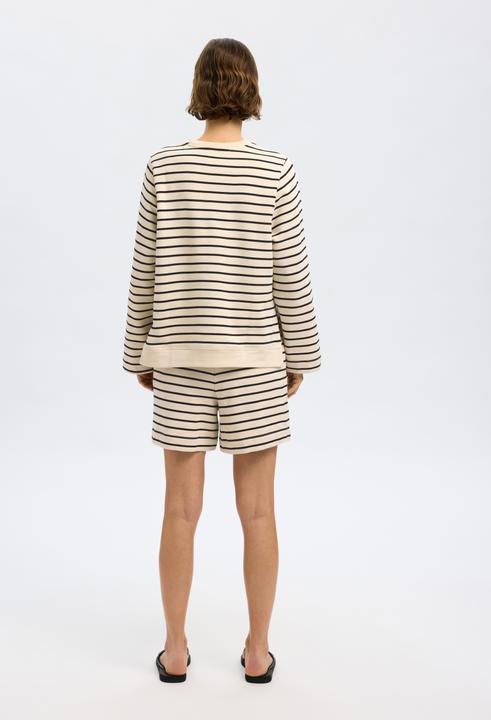 Actual product image Selected Femme Gestreiftes Baumwoll Sweatshirt (M)