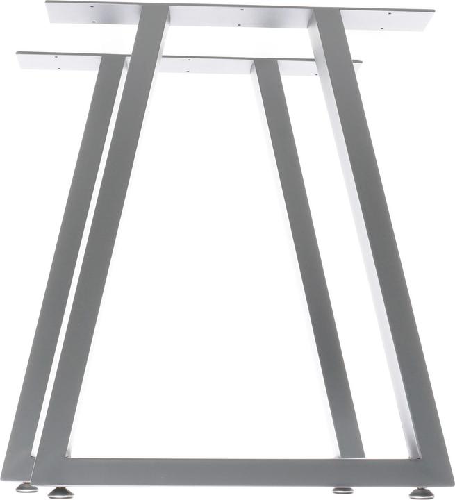 Produktbild Wiltec XPOtool Tischbeine 2x Tischgestell grau Industrial Trapez 60x72cm Tischkufen