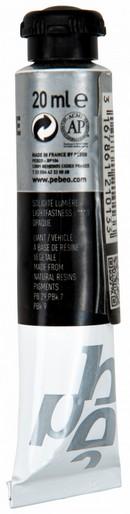 Actual product image Pebeo T7 Extra Fine Gouache (Black lacquer, 20 ml)