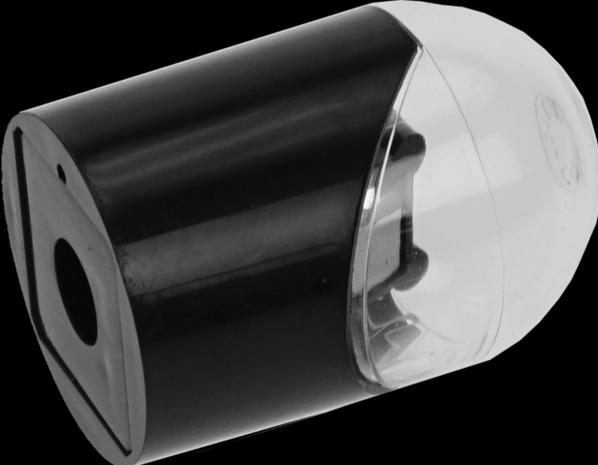 Immagine prodotto Temperino per cosmetici, nero/vetro trasparente, Ø 2,8 cm, altezza: 4 cm