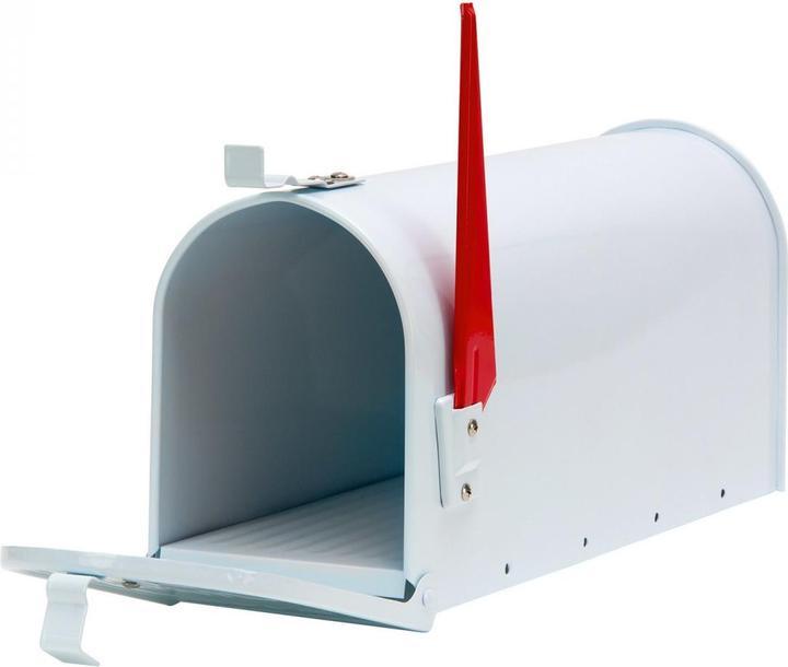 Actual product image Dema Alu US Briefkasten Postkasten American Mailbox mech. Postmelder Retro weiss