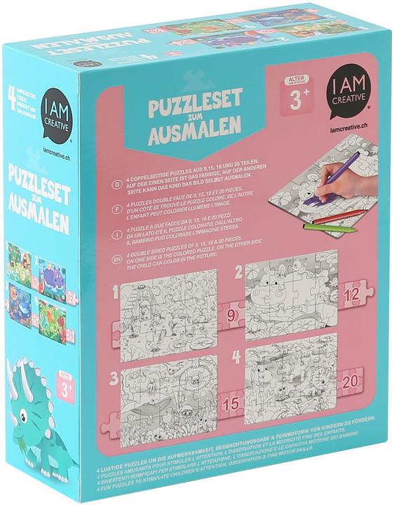 Image du produit I Am Creative Set de puzzles à colorier (20 pièces)