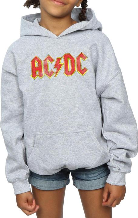 Produktbild AC/DC Distressed Red Logo Kapuzenpullover Mädchen (152, 158)