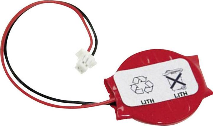 AccuCell CMOS Batterie CR2016 mit Stecker (1 Stk., CR2016, 90 mAh)