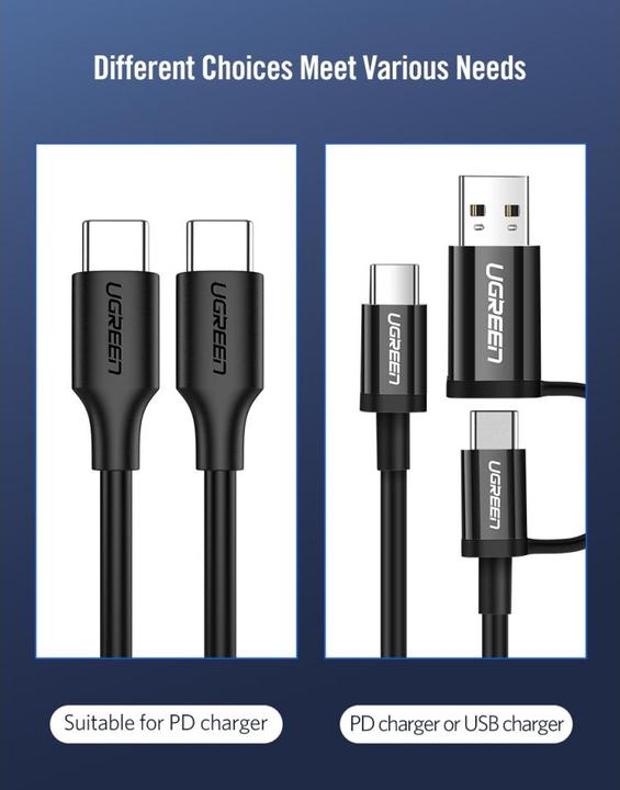 Produktbild Ugreen Kabel (3 m, USB 2.0, 60 W)