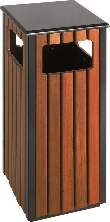 Actual product image Vepa Bins Waste collector, wood effect finish, capacity 36 l, with 4 access openings. (36 l)