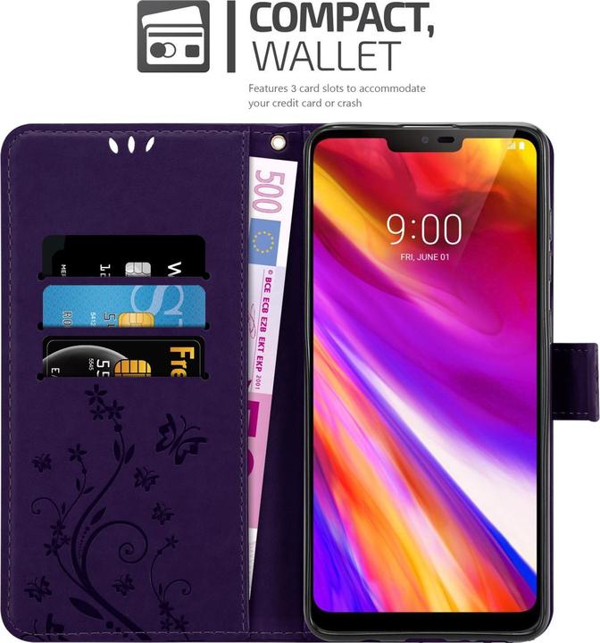 Actual product image Cadorabo Flower Book Case for LG G7 ThinQ / FIT / ONE (LG G7 Fit, G7 ThinQ, LG G7 One)