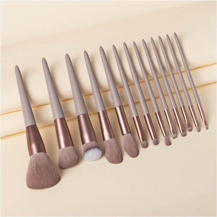Actual product image JTI 13x make-up brushes with storage bag