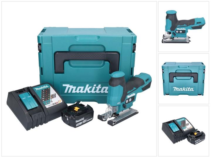 Makita DJV 185 RF1J Akku Pendelhubstichsäge 18 V Brushless + 1x Akku 3,0 Ah + Ladegerät + Makpac
