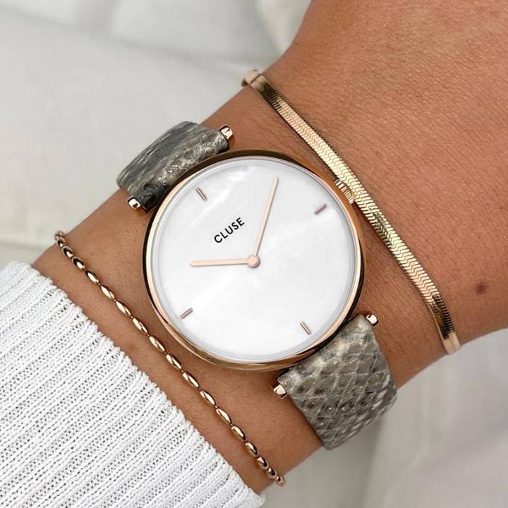 Produktbild Cluse Triomphe Rosé Python (Analoguhr, 33 mm)