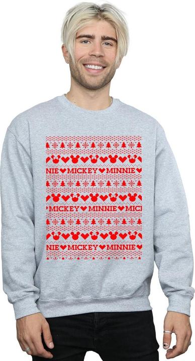 Immagine prodotto Disney Mickey And Minnie Christmas Fair Isle Felpa Uomo (XXL)