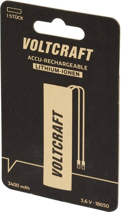 Actual product image Voltcraft VC-18650PCM Spezial-Akku 18650 Kabel Lithium 3.6 V 3400 mAh (1 pcs., 18650, 3400 mAh)