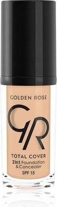 Actual product image Golden Rose Total Cover 2 in 1 SPF15 Foundation & Concealer 02 Ivory (02 Ivory)