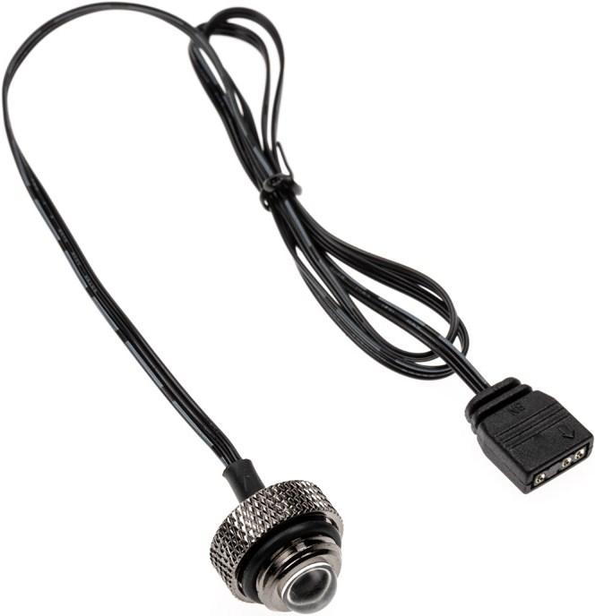Immagine prodotto XSPC Spina di tenuta per LED ARGB, G1/4, 5V 3Pin - nero/cromo (RGB)