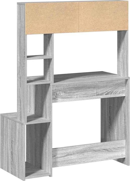 Actual product image VidaXL Desk with shelf grey Sonoma 100x45x140 cm wood-based material (100 x 45 x 140 cm)