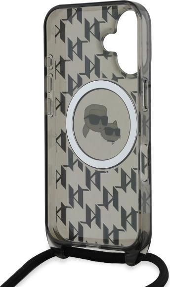 Productafbeelding Karl Lagerfeld KLHMP16SHCKCKLCK iPhone 16 6,1" czarny/zwart hardcase IML Crossbody Monogram Karl (Apple iPhone 16)