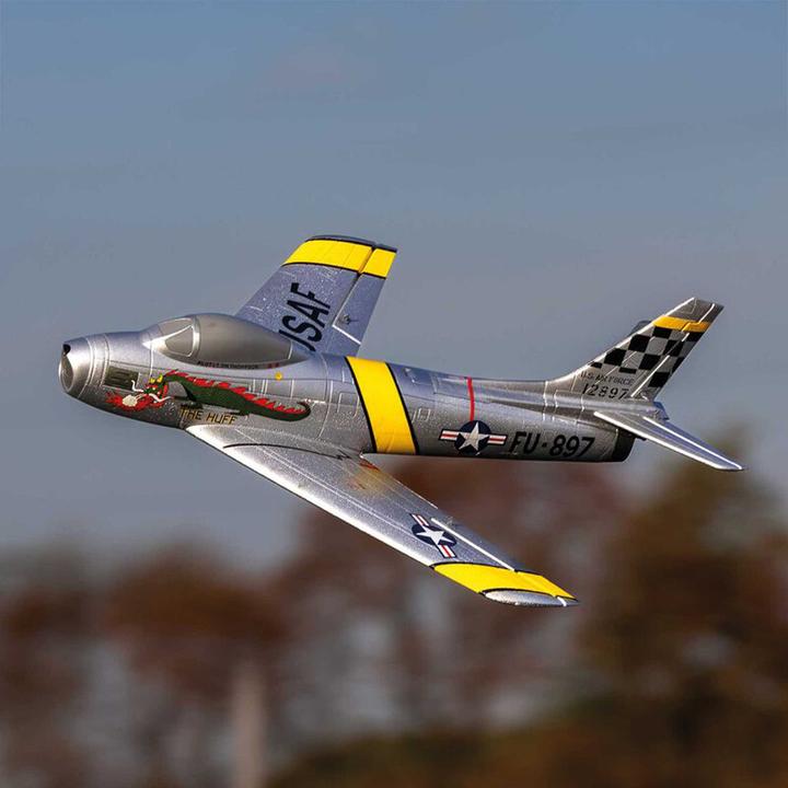 Productafbeelding E-Flite FLUGZEUG UMX F-86 Sabre 442mm BNF 30mm EDF Jet Basic AS3X SAFE Select (Jet)