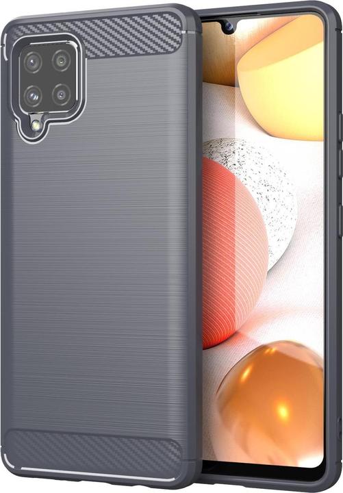 Produktbild Cadorabo TPU Ultra Slim carbon edelstahl Kombi Cover (Samsung Galaxy A42 5G)