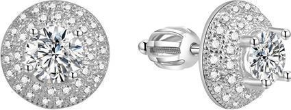 Beneto Silver earrings with zircons AGUP1599S (L)