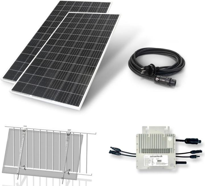Image du produit Autosolar Centrale électrique pour balcon de 800 watts - support angulaire (800 W)