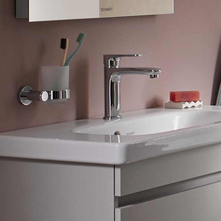 Actual product image Duravit Glass holder D-CODE with glass right chrome