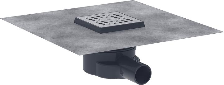 Produktbild hansgrohe HG Punktablauf RainDrain Brilliance Kompl.set Edelstahl gebürstet 100x100mm (100 mm)